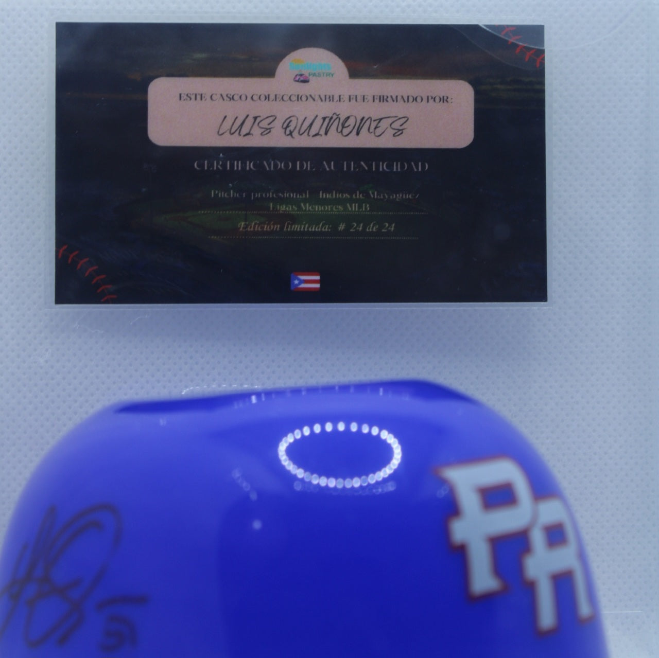 Casco Coleccionable Firmado – Eduardo Rivera (Edición Limitada #/26)