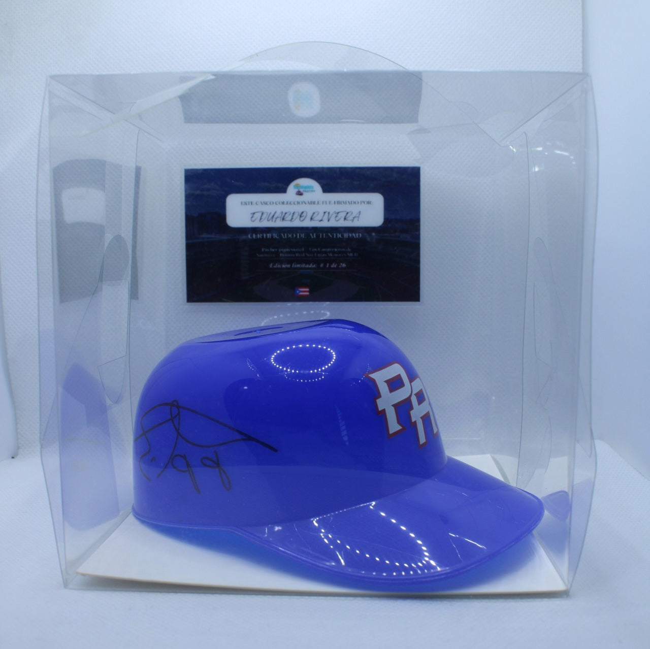 Casco Coleccionable Firmado – Eduardo Rivera (Edición Limitada #/26)